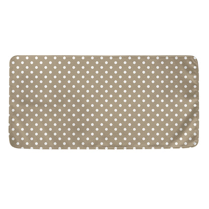 Beige And White Polka Dot Pattern Print Towel