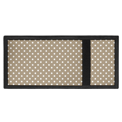 Beige And White Polka Dot Pattern Print Trifold Wallet