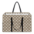 Beige And White Polka Dot Pattern Print Utility Tote Bag