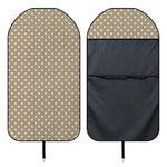 Beige And White Polka Dot Pattern Print Waterproof Car Seat Cover