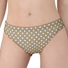 Beige And White Polka Dot Pattern Print Women's Panties