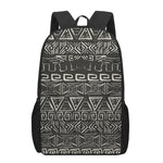 Beige Aztec Pattern Print 17 Inch Backpack