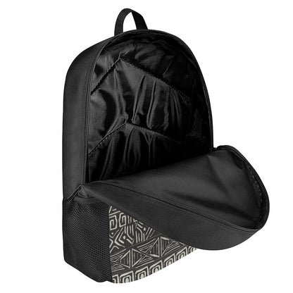 Beige Aztec Pattern Print 17 Inch Backpack