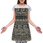 Beige Aztec Pattern Print Adjustable Apron