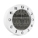 Beige Aztec Pattern Print Alarm Clock
