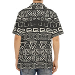 Beige Aztec Pattern Print Aloha Shirt