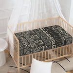 Beige Aztec Pattern Print Baby Crib Sheet