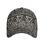 Beige Aztec Pattern Print Baseball Cap