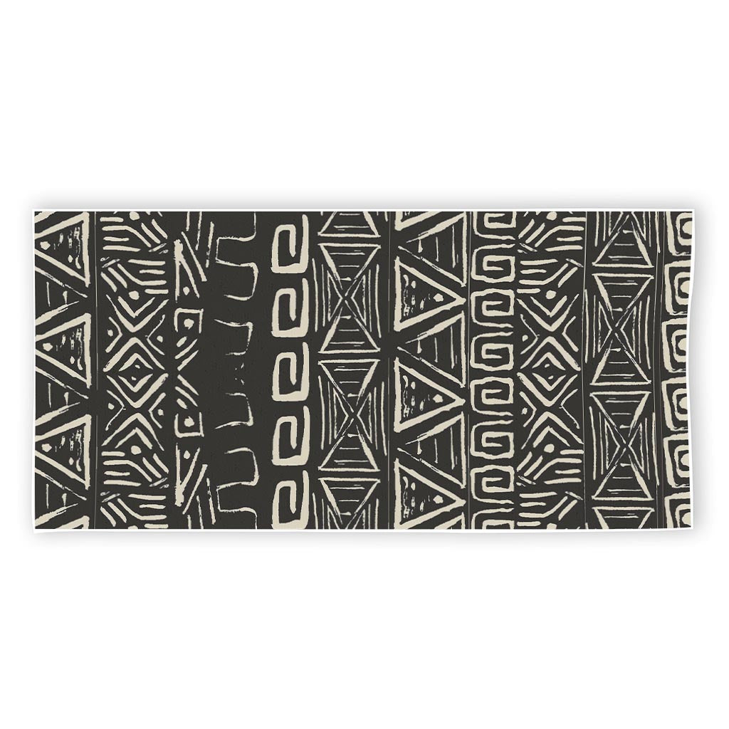 Beige Aztec Pattern Print Beach Towel