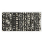 Beige Aztec Pattern Print Beach Towel