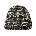 Beige Aztec Pattern Print Beanie