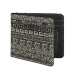Beige Aztec Pattern Print Bifold Wallet