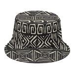 Beige Aztec Pattern Print Bucket Hat