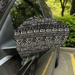 Beige Aztec Pattern Print Car Side Mirror Covers