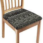 Beige Aztec Pattern Print Chair Cushion Cover