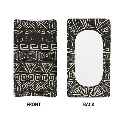 Beige Aztec Pattern Print Changing Pad Cover