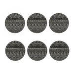 Beige Aztec Pattern Print Coaster Set