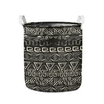 Beige Aztec Pattern Print Collapsible Laundry Basket