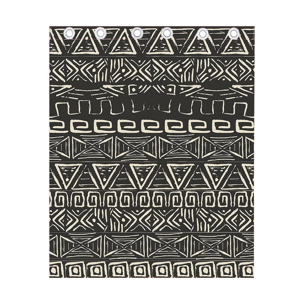 Beige Aztec Pattern Print Curtain