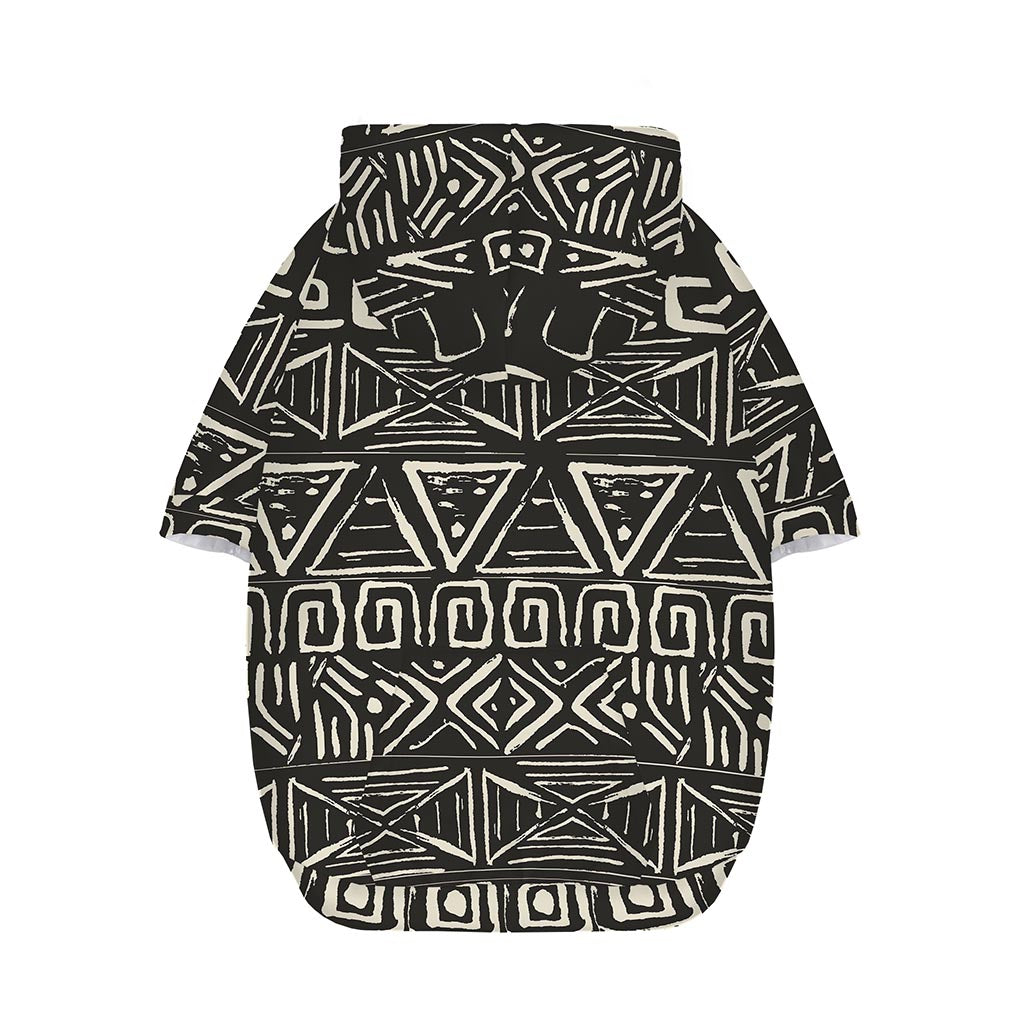 Beige Aztec Pattern Print Dog Zip Up Hoodie