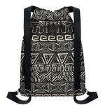 Beige Aztec Pattern Print Drawstring Backpack
