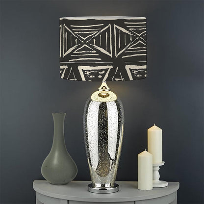 Beige Aztec Pattern Print Drum Lamp Shade