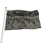 Beige Aztec Pattern Print Flag