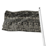 Beige Aztec Pattern Print Flag