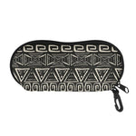 Beige Aztec Pattern Print Glasses Case