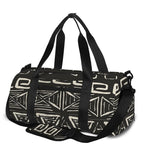 Beige Aztec Pattern Print Gym Bag