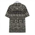 Beige Aztec Pattern Print Hawaiian Shirt
