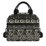 Beige Aztec Pattern Print Insulated Lunch Bag