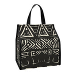 Beige Aztec Pattern Print Insulated Lunch Tote