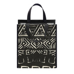 Beige Aztec Pattern Print Insulated Lunch Tote