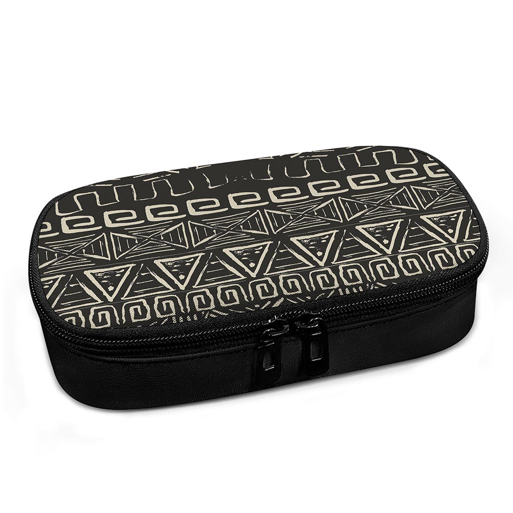 Beige Aztec Pattern Print Insulin Cooler Travel Case