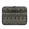 Beige Aztec Pattern Print Laptop Sleeve