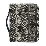 Beige Aztec Pattern Print Leather Bible Cover