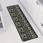 Beige Aztec Pattern Print Long Kitchen Mat