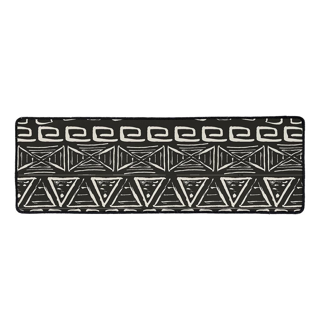 Beige Aztec Pattern Print Long Kitchen Mat