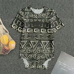 Beige Aztec Pattern Print Men's Bodysuit