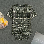 Beige Aztec Pattern Print Men's Bodysuit