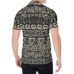 Beige Aztec Pattern Print Men's Shirt