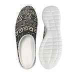 Beige Aztec Pattern Print Mesh Casual Shoes