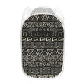 Beige Aztec Pattern Print Mesh Laundry Hamper