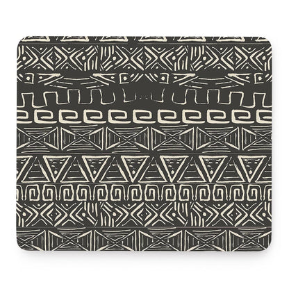 Beige Aztec Pattern Print Mouse Pad