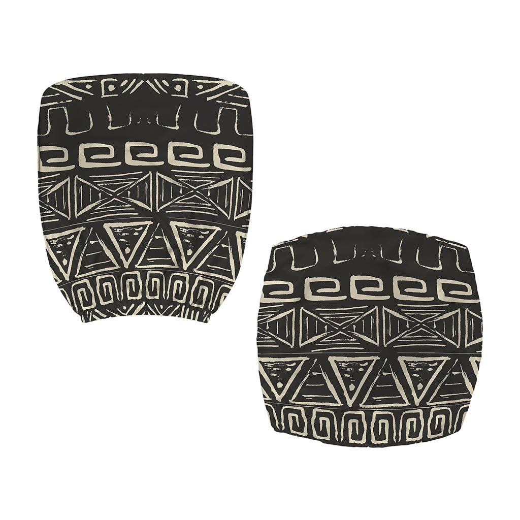 Beige Aztec Pattern Print Office Chair Cover