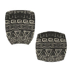 Beige Aztec Pattern Print Office Chair Cover