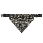 Beige Aztec Pattern Print Over The Collar Dog Bandana