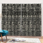 Beige Aztec Pattern Print Pencil Pleat Curtains