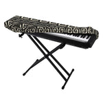 Beige Aztec Pattern Print Piano Keyboard Cover